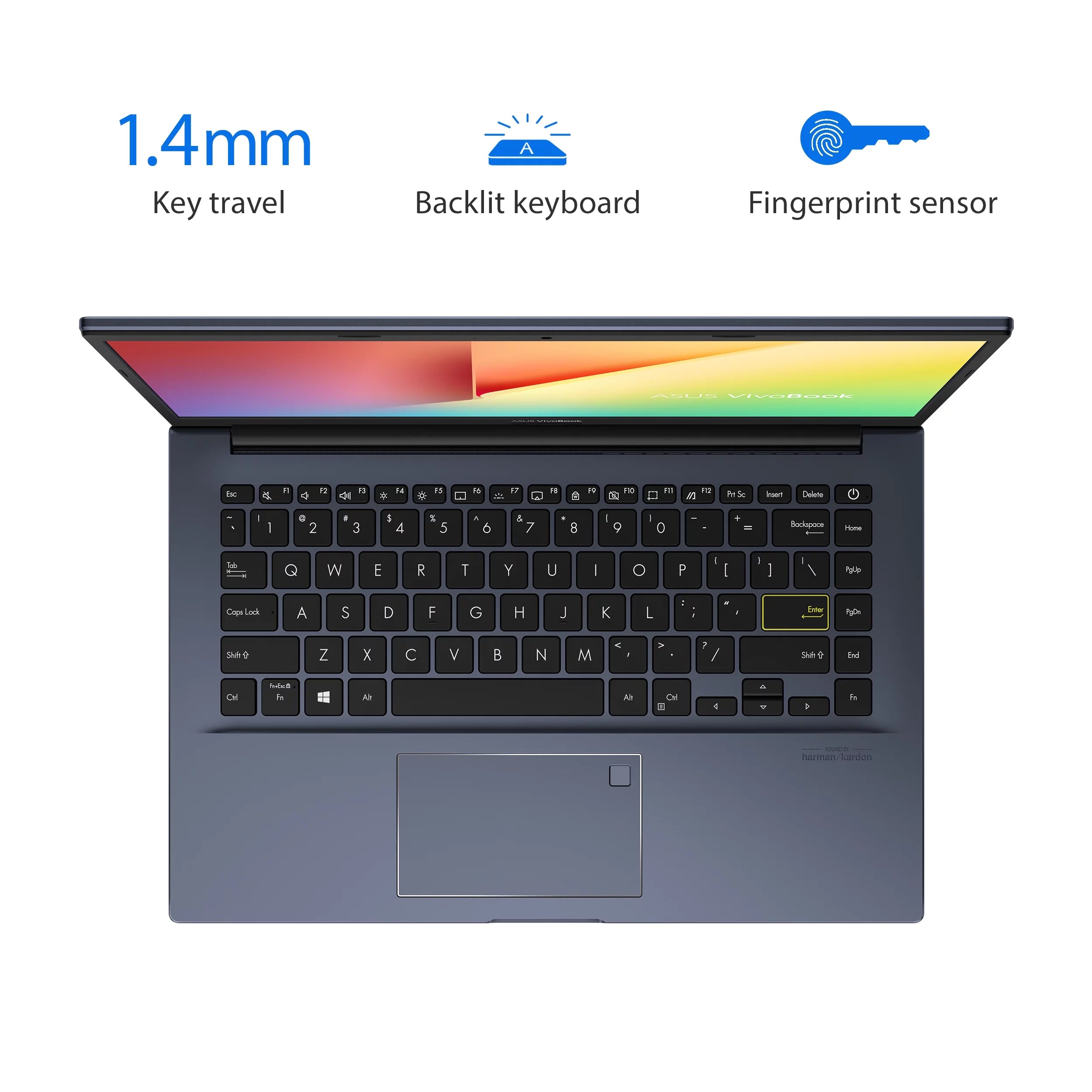 ASUS M413DA-WS51 VivoBook 14 14" FHD Ryzen 5 3500U 2.1GHz AMD Radeon Vega 8 Graphics 8GB RAM 256GB SSD Win 10 Home Blue