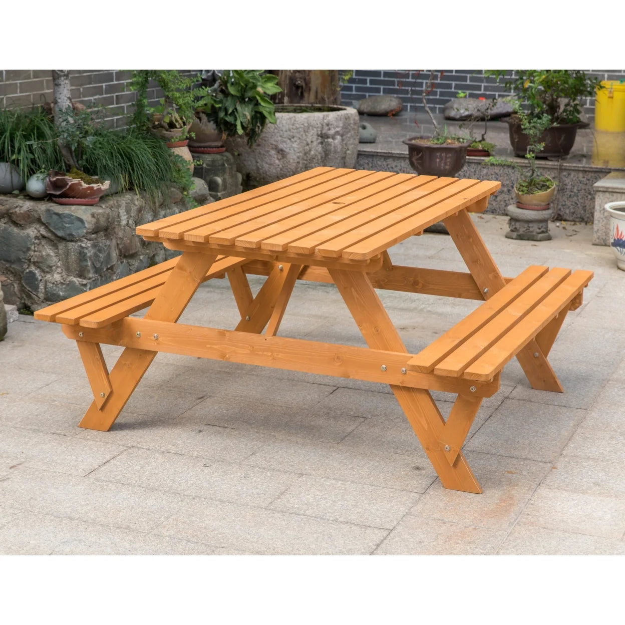 A-Frame Outdoor Patio Deck Garden Picnic Table