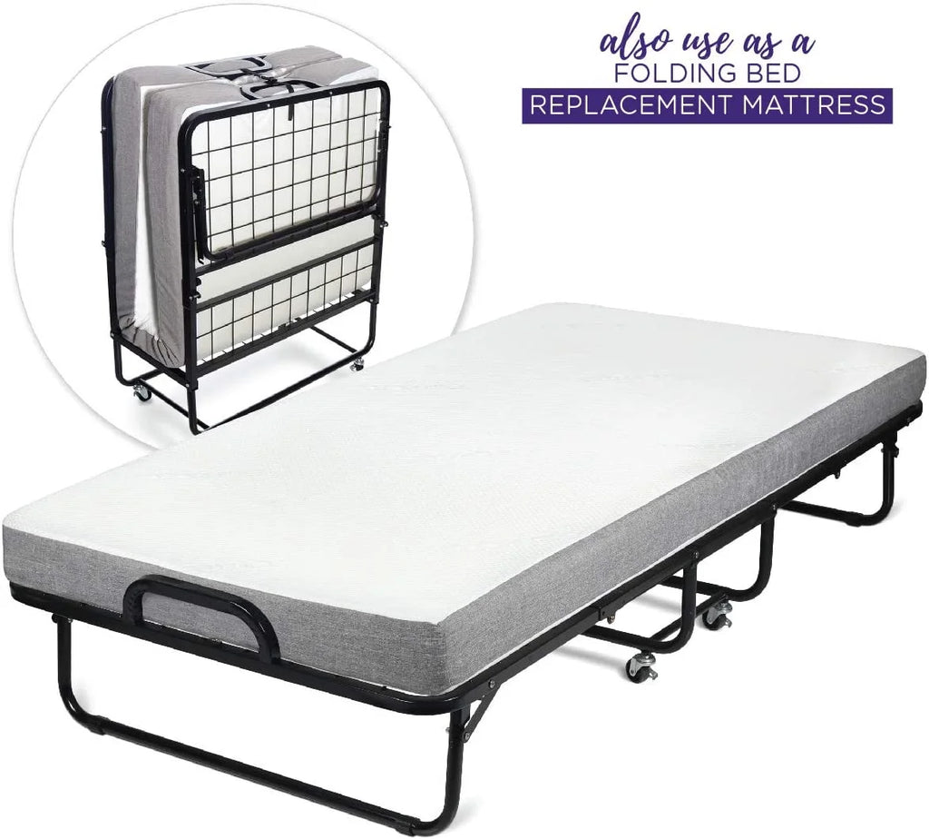 5 in. Memory Foam Mattress Twin - for Bunk Bed, Daybed, Trundle or Folding Bed Replacement (2)