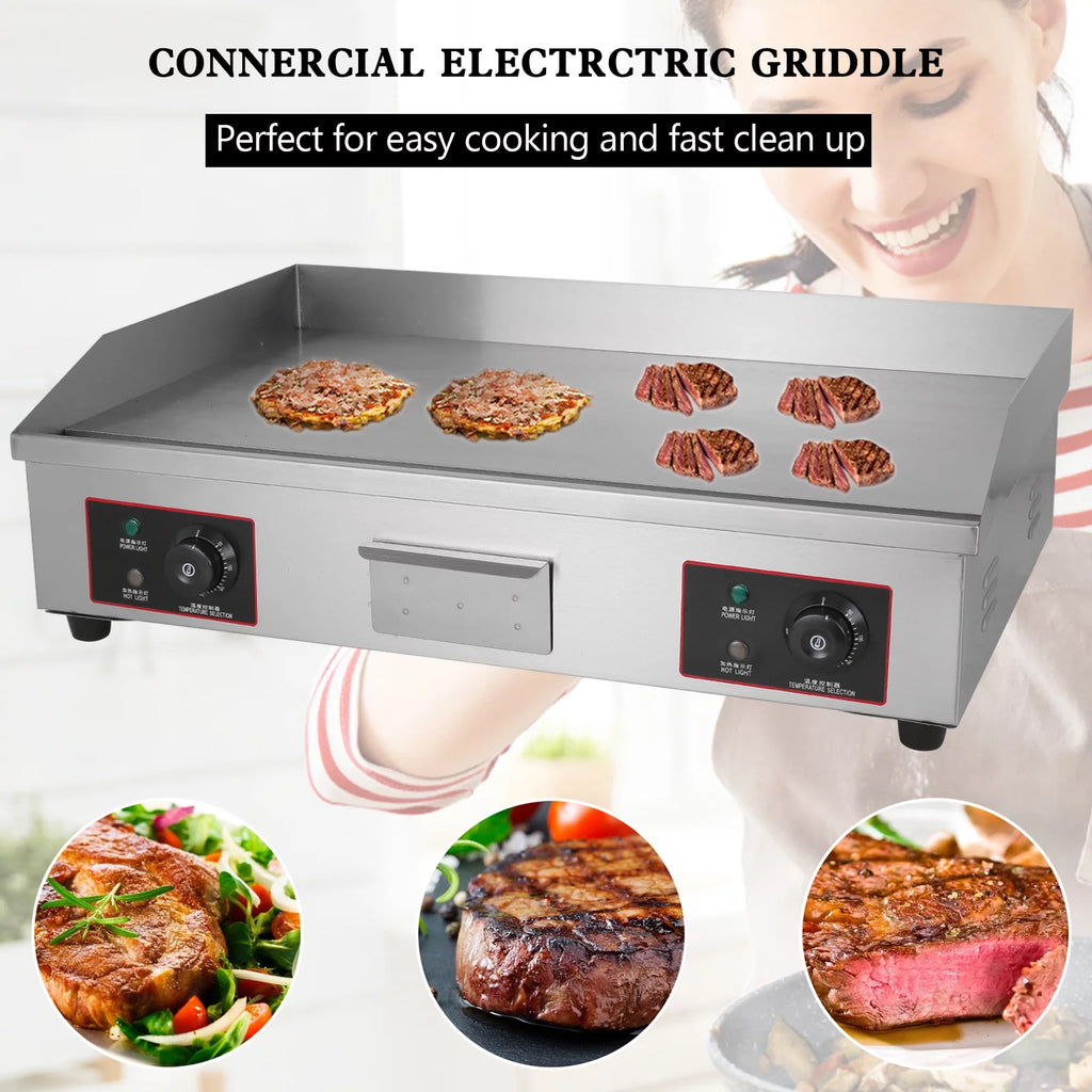 4400W 30" Commercial Electric Countertop Griddle High performance Countertop Grill