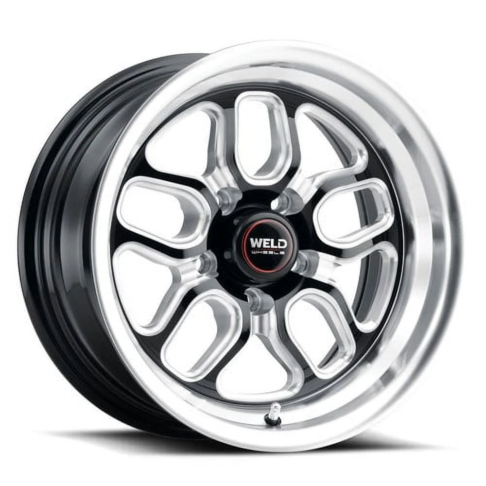 15x5 WELD Performance S107 Laguna Gloss Black and Milled Wheel 5x4.75 (19mm)