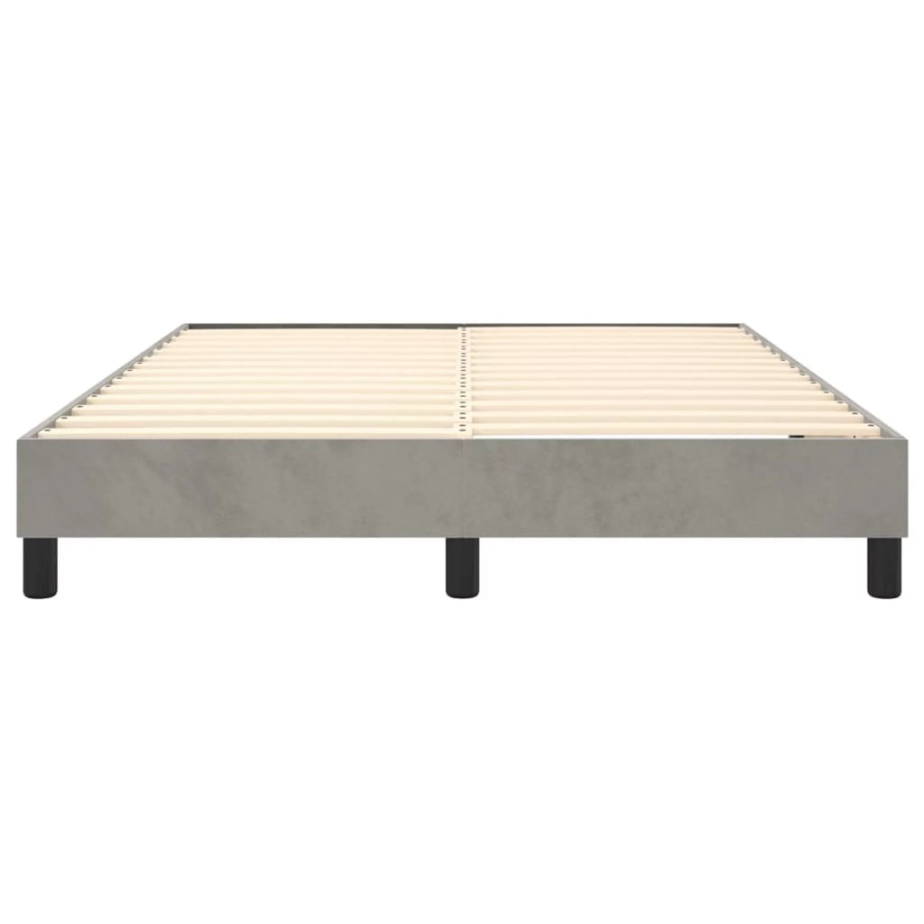Anself Box Spring Full Size Bed Frame with Wooden Slat Support 76 x 53.9 x 9.8 Inch Velvet Platform Bed Frame Suitable for Mattress Size 53.9 x 74.8 Inches (W x L)