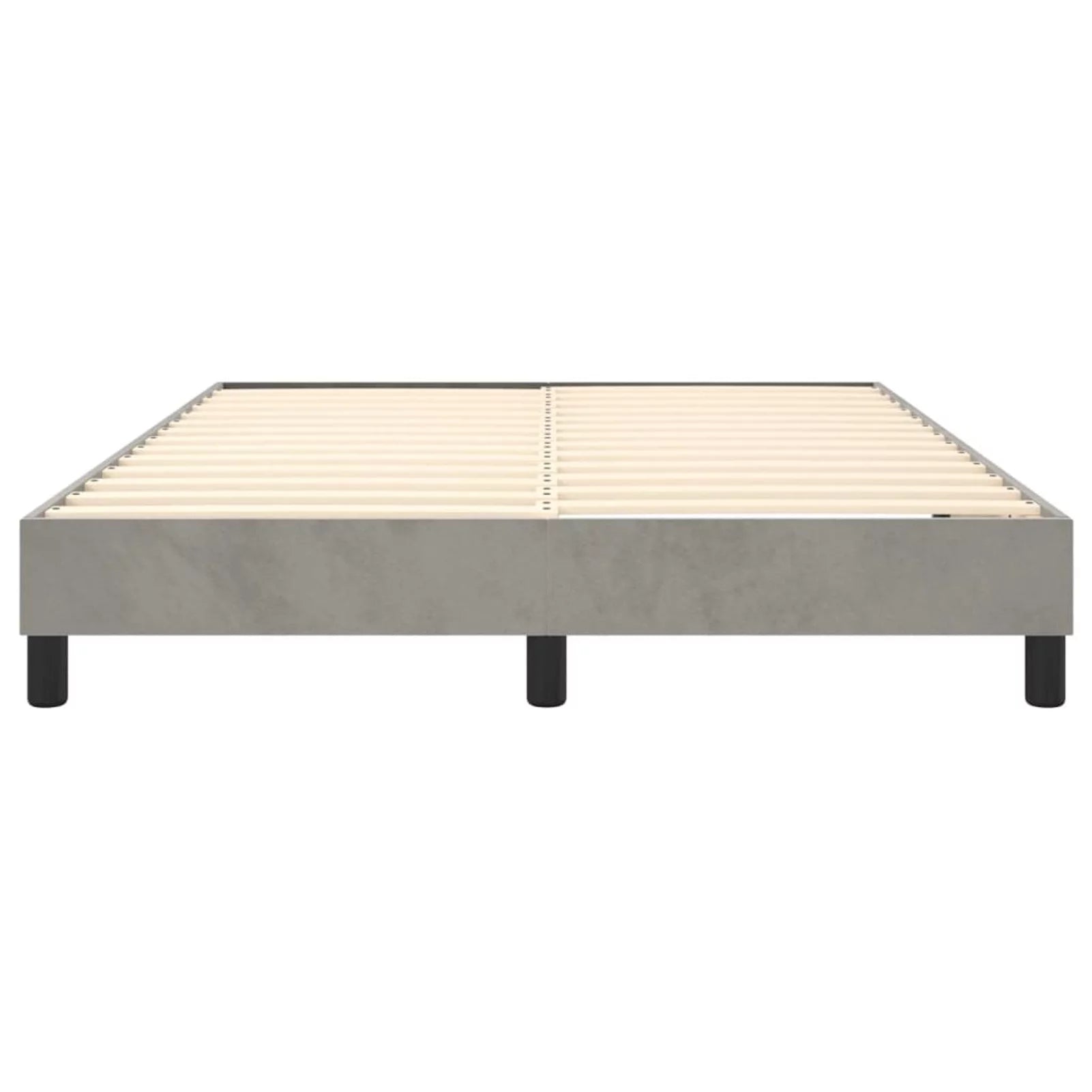 Anself Box Spring Full Size Bed Frame with Wooden Slat Support 76 x 53.9 x 9.8 Inch Velvet Platform Bed Frame Suitable for Mattress Size 53.9 x 74.8 Inches (W x L)