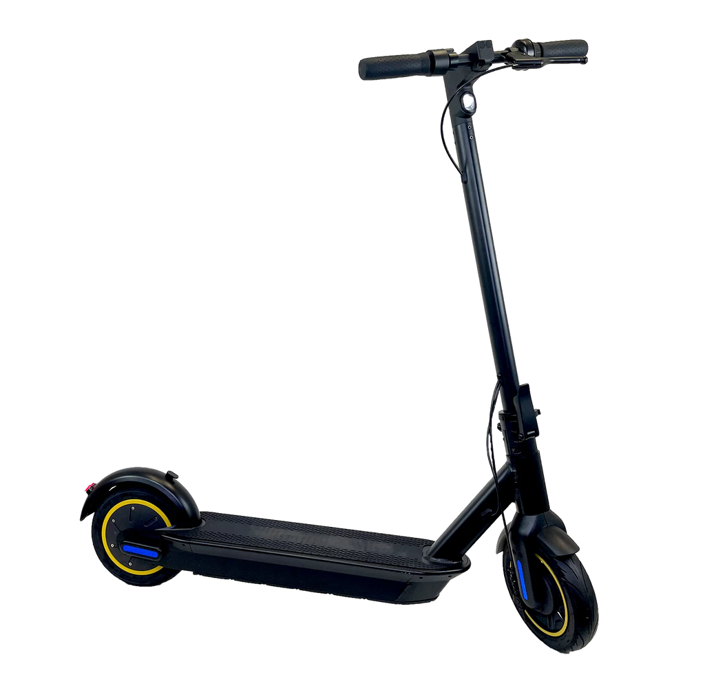 Adult Electric Scooter, 10" Air Tire, 40 Miles Long-Range Battery, 19 Mph with Powerful 350W Motor, Bright Headlight and Taillight, Folding for Travel Double Braking System (Black)