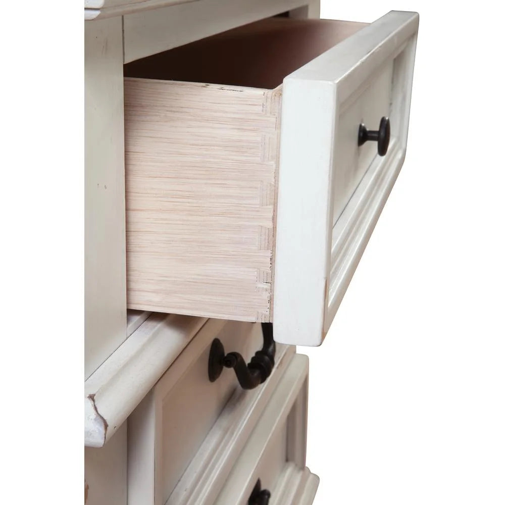 American Woodcrafters Stonebrook 7-Drawer Antique White Wood Dresser