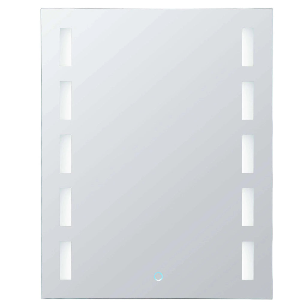 Bathroom Medicine Cabinet, Aluminum, Recessed/Surface Mount, 24" x 30", Left Hand Hinged, Mirrored w/LED