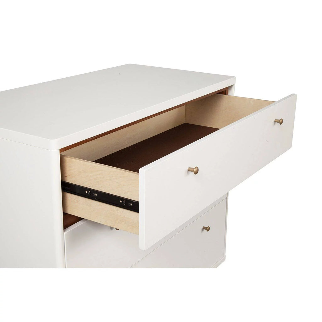 Alpine Furniture Dakota 3 Drawer Small Wood Chest in White