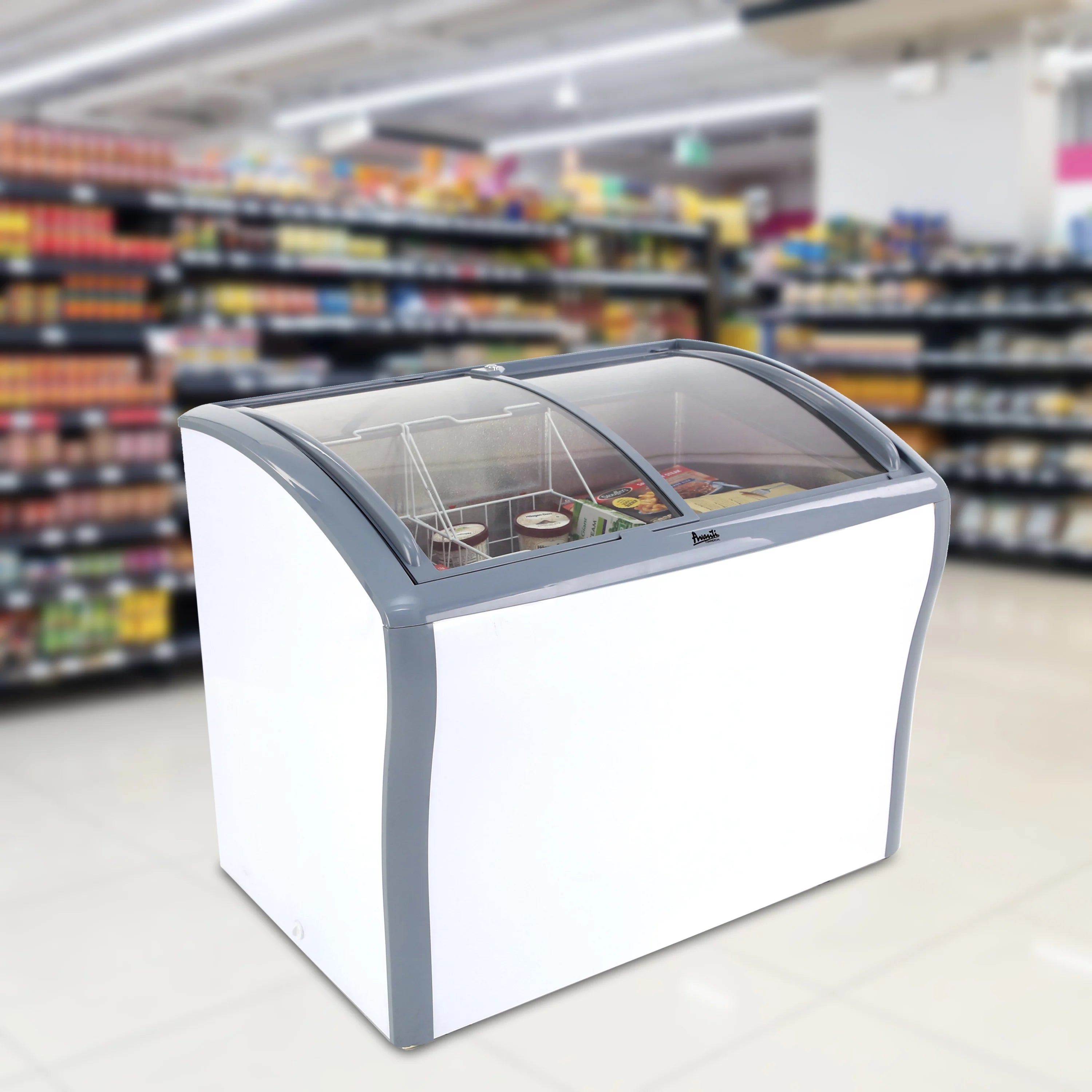 Avanti 9.5 cu. ft. Commercial Glass Top Freezer or Refrigerator, in White (CFC836Q0WG)