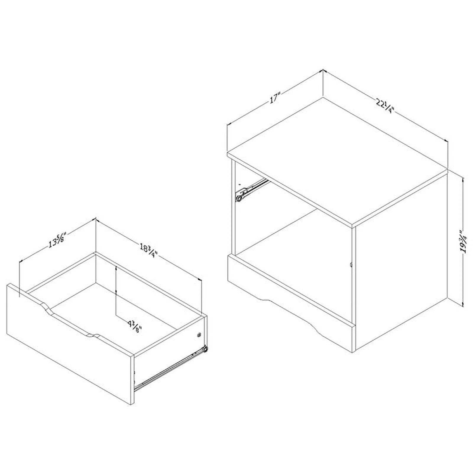 6 Drawer Double Dresser and 1 Drawer Nightstand Bedroom Set in Black Oak