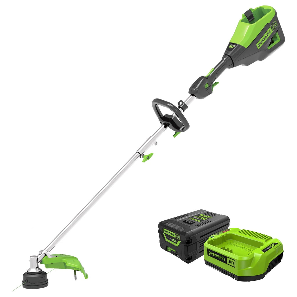 Greenworks 60V 16" Cordless Battery String Trimmer (Attachment Capable) with 4.0Ah Battery & Charger