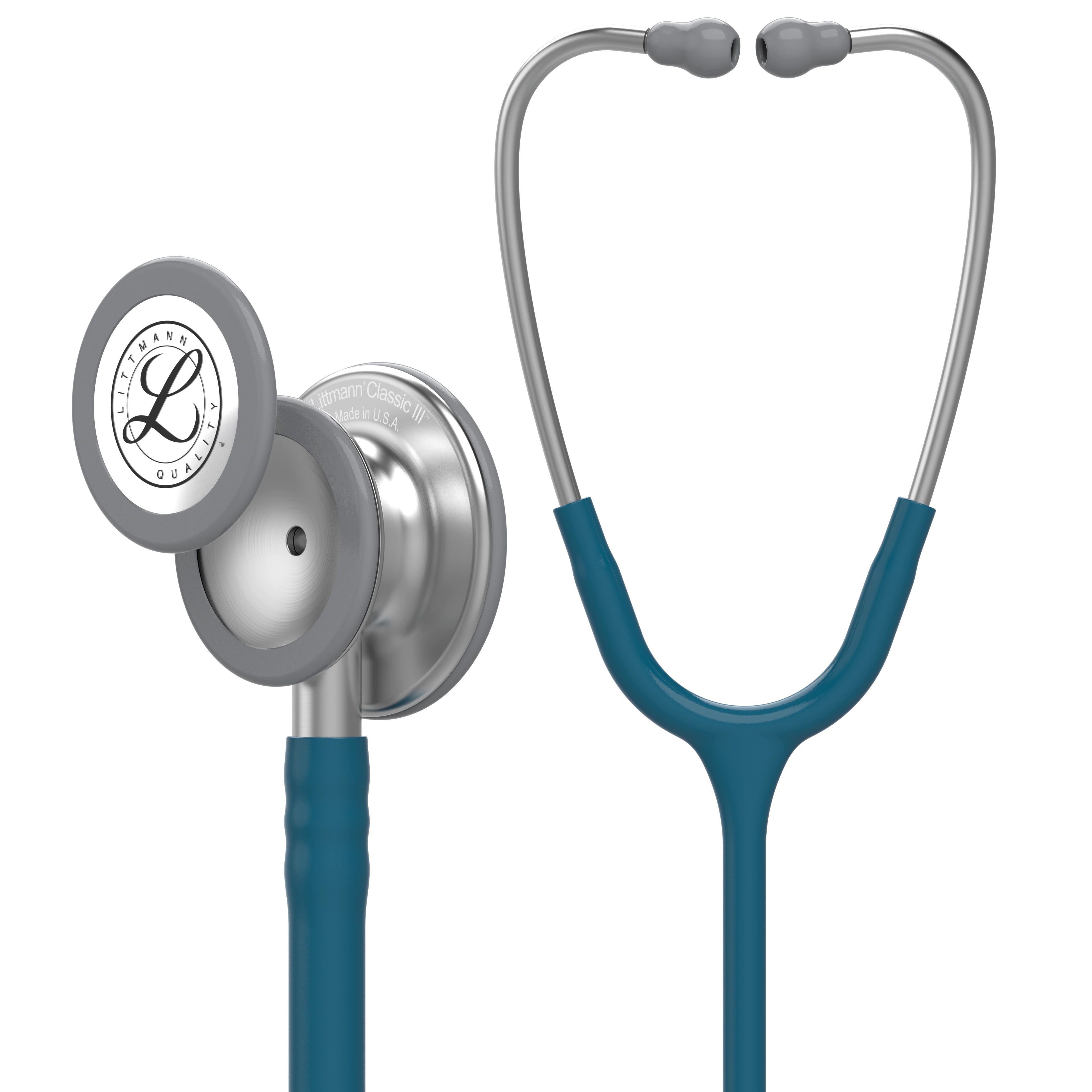 3M Littmann Classic III Stethoscope, Smoke-Finish, Black Tube, 27 inch, 5811