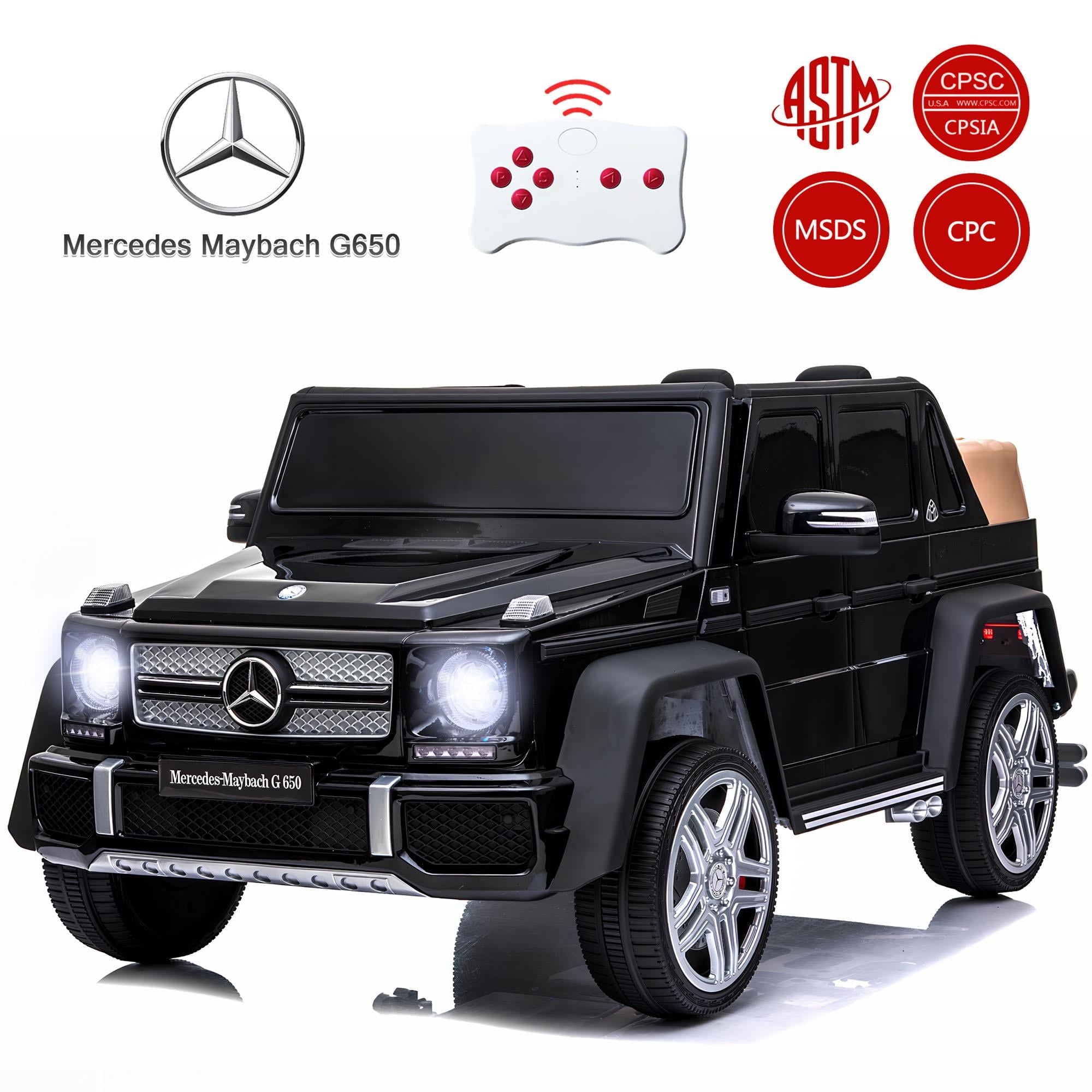 24V Ride on Car with Remote Control for Kids Mercedes Benz Ride on Car Toy for Boys and Girls 3-6 Years Old, Electric Vehicle, Bluetooth, LED Light, White