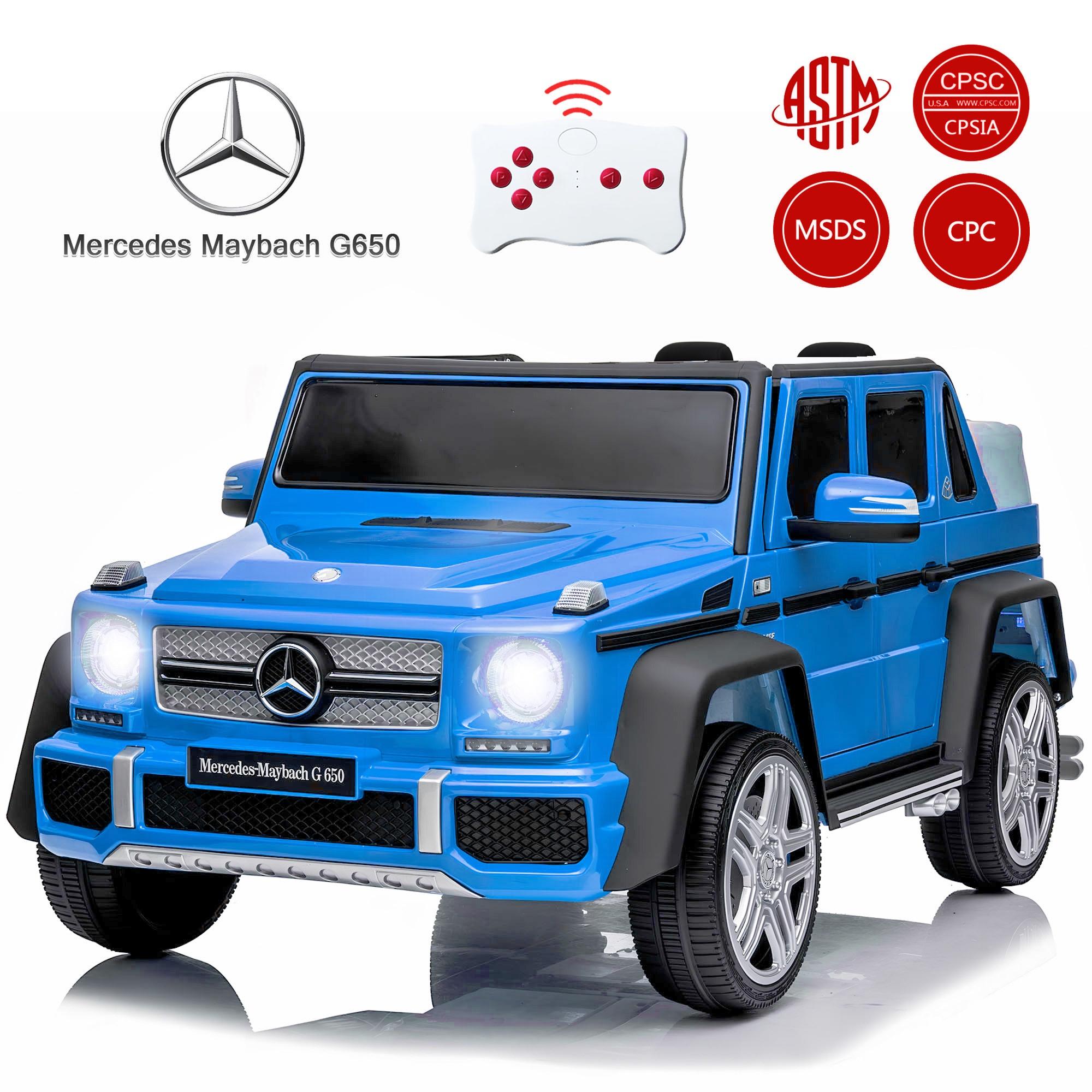 24V Ride on Car with Remote Control for Kids Mercedes Benz Ride on Car Toy for Boys and Girls 3-6 Years Old, Electric Vehicle, Bluetooth, LED Light, White