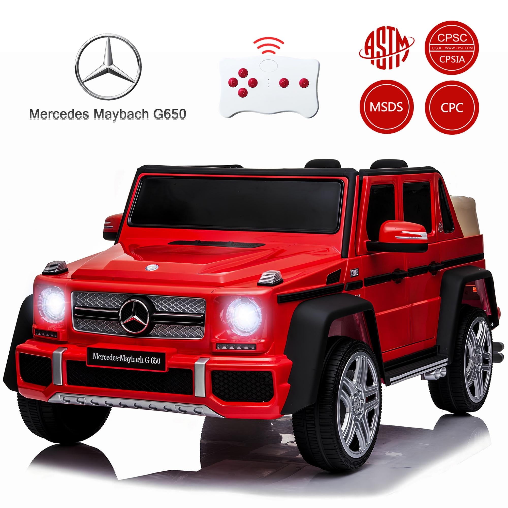 24V Ride on Car with Remote Control for Kids Mercedes Benz Ride on Car Toy for Boys and Girls 3-6 Years Old, Electric Vehicle, Bluetooth, LED Light, White