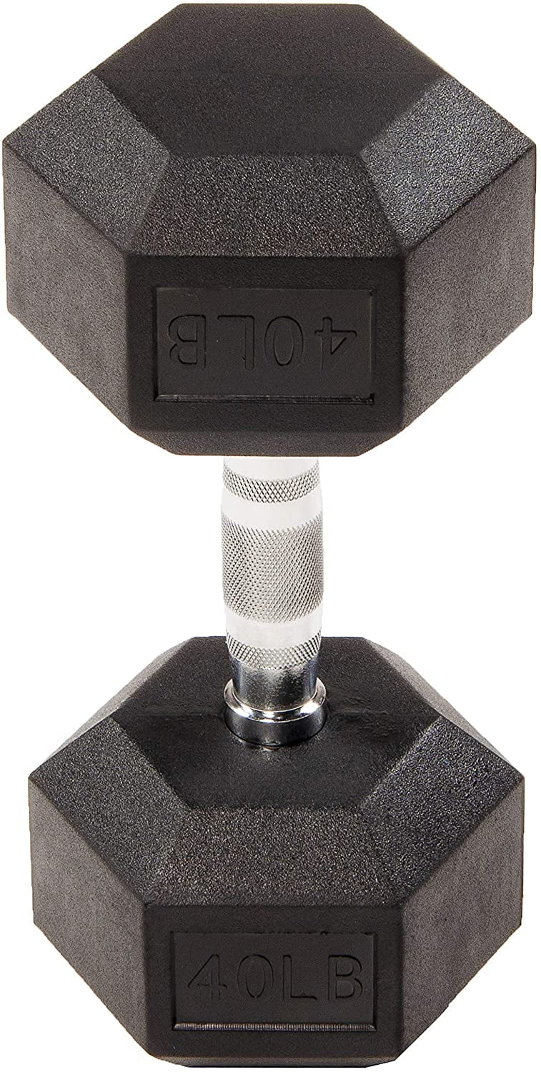BalanceFrom Rubber Encased Hex Dumbbells, 20 Lbs. Pair