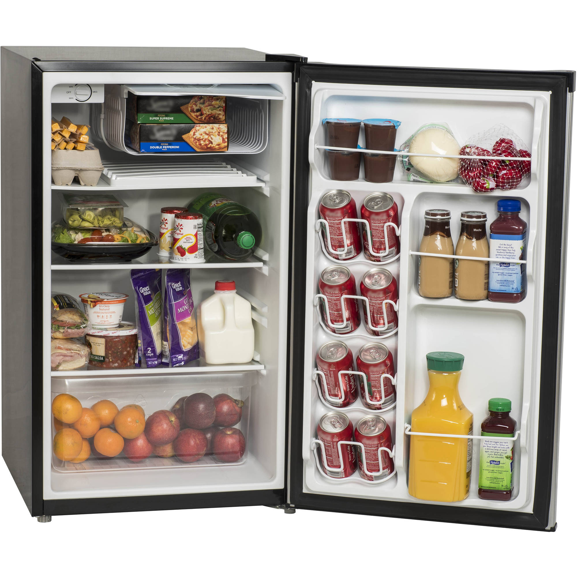 Arctic King 4.5 Cu Ft Single Door Mini Fridge, Stainless Steel