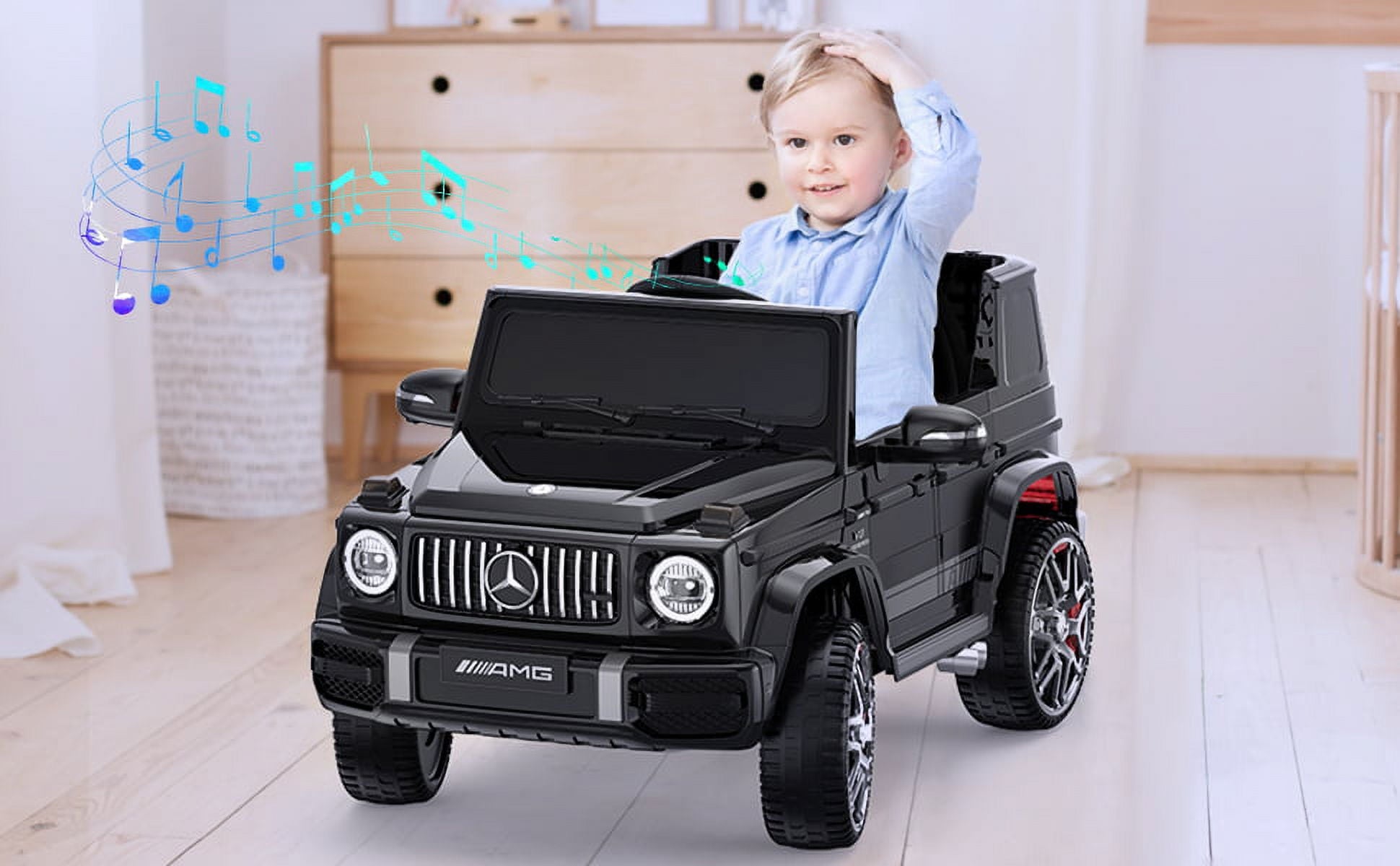 12Volt 1 Seater Mercedes-Benz G63 Licensed Powered Ride on Toy with Remote Control, Gift for Kids Aged 2~4 Years -Red