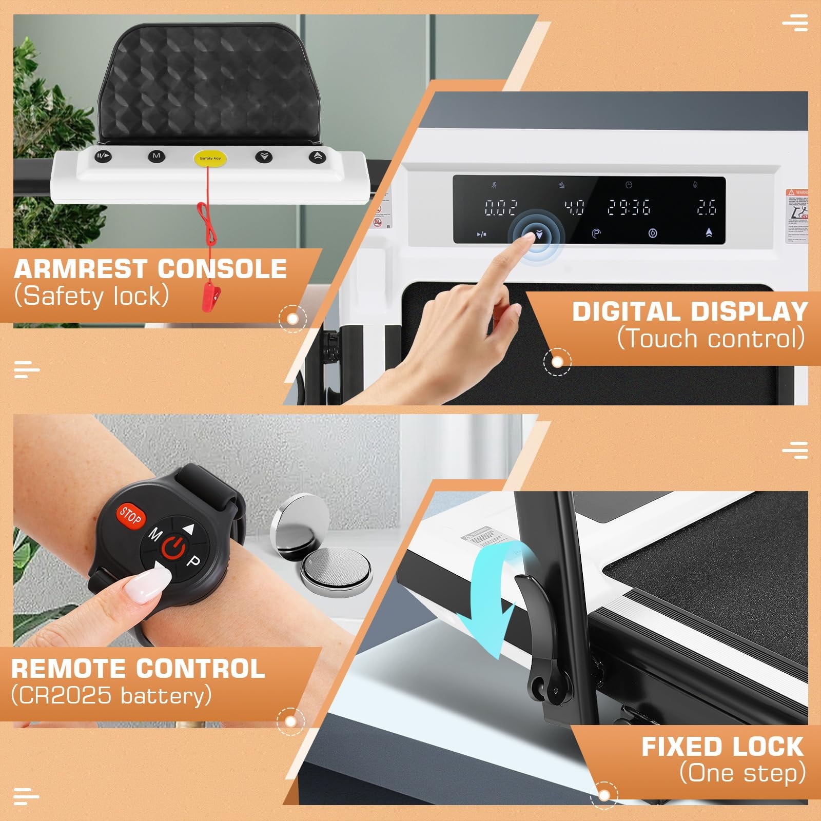 ANCHEER Treadmills, 2 in 1 Folding Treadmill, Walking Pad Treadmill Under Desk for Home Use, Portable Treadmill with Remote Control, Installation-Free