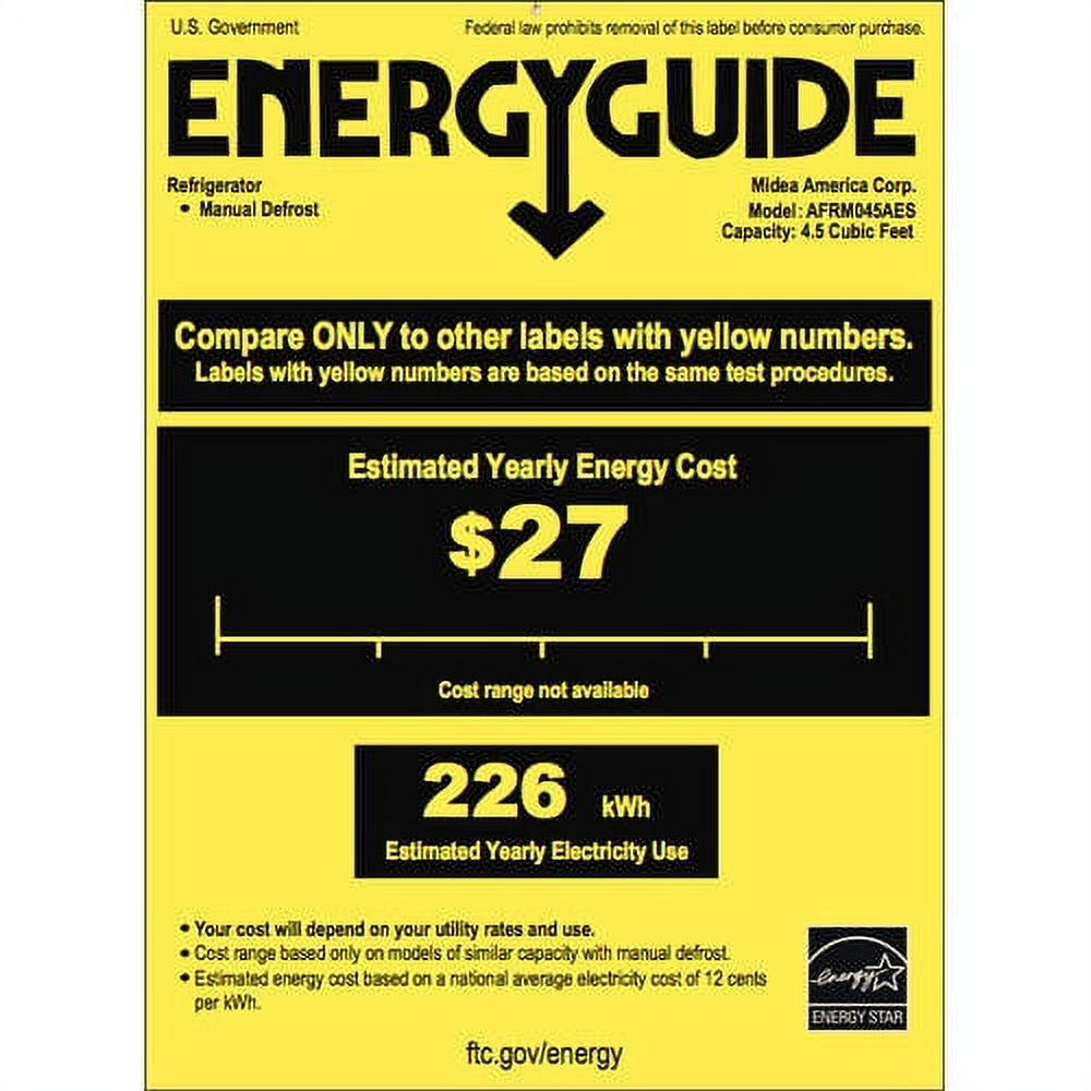 Arctic King 4.5 Cu Ft Single Door Mini Fridge, Stainless Steel