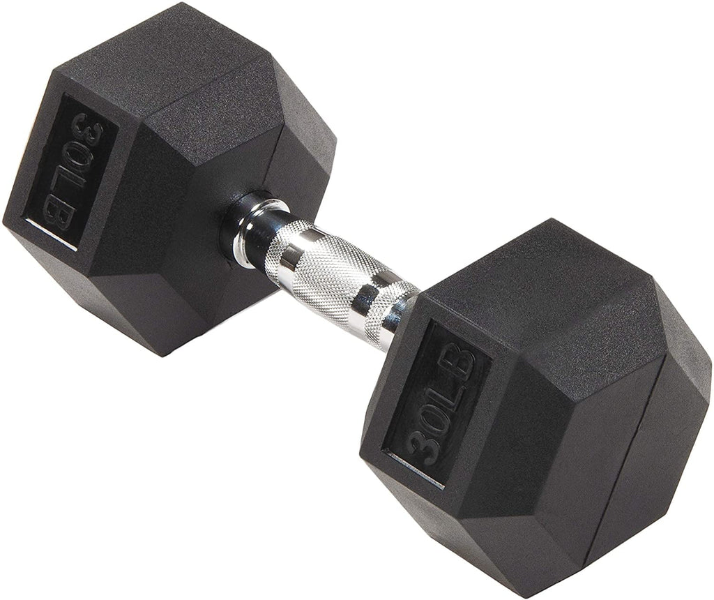 BalanceFrom Rubber Encased Hex Dumbbells, 20 Lbs. Pair