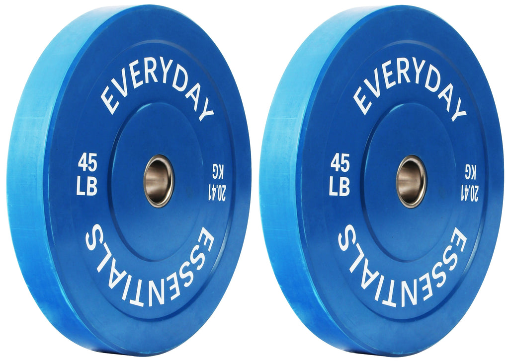 BalanceFrom Olympic Bumper Plate Weight Plate with Steel Hub, Color Coded, 260 lbs Set, Multiple Packages