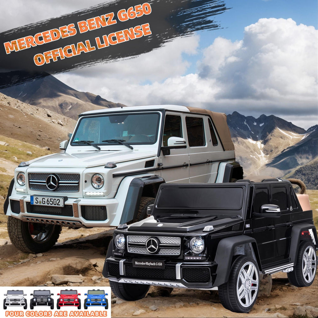 24V Ride on Car with Remote Control for Kids Mercedes Benz Ride on Car Toy for Boys and Girls 3-6 Years Old, Electric Vehicle, Bluetooth, LED Light, White