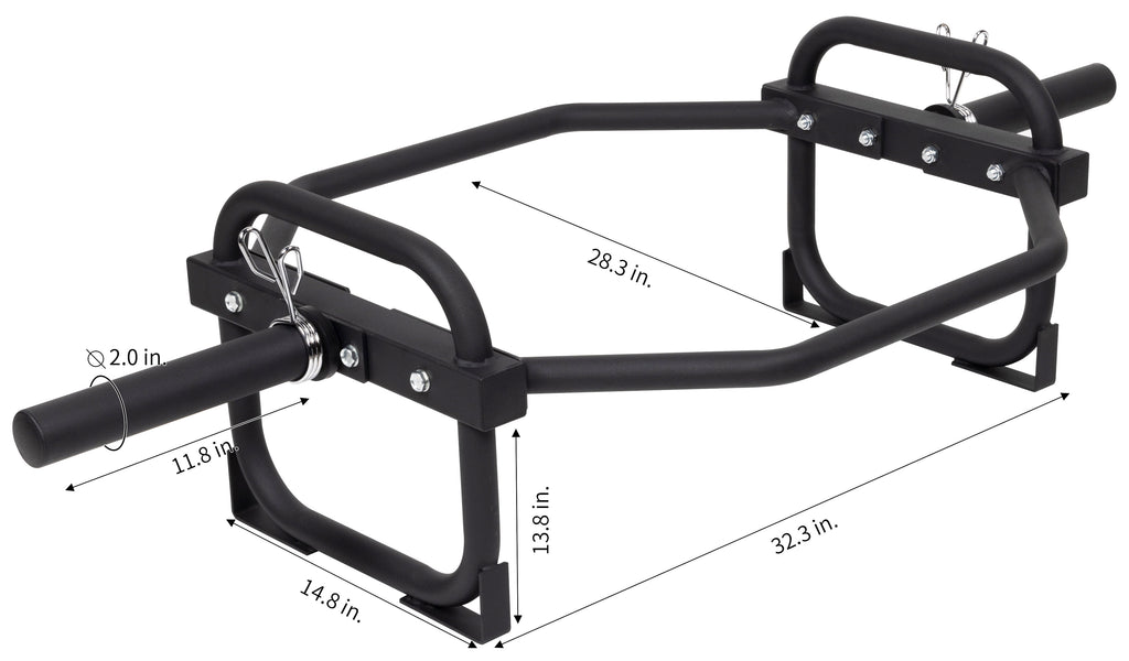 BalanceFrom Olympic 2-Inch Hex Weight Lifting Trap Bar, 1000-Pound Capacity, Open