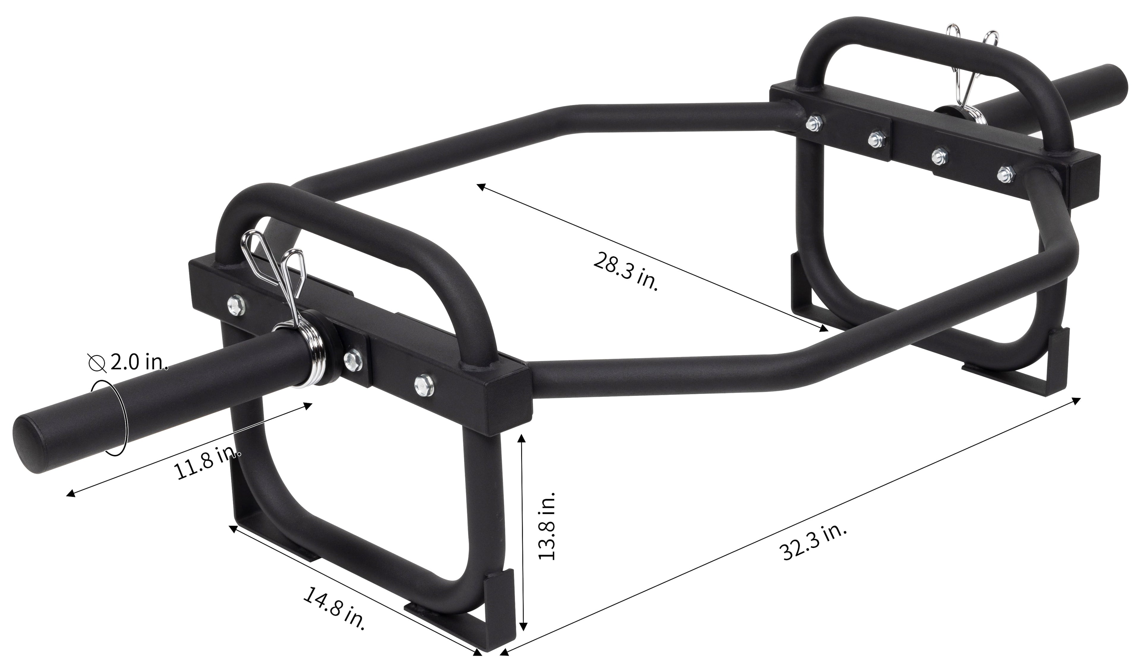 BalanceFrom Olympic 2-Inch Hex Weight Lifting Trap Bar, 1000-Pound Capacity, Open