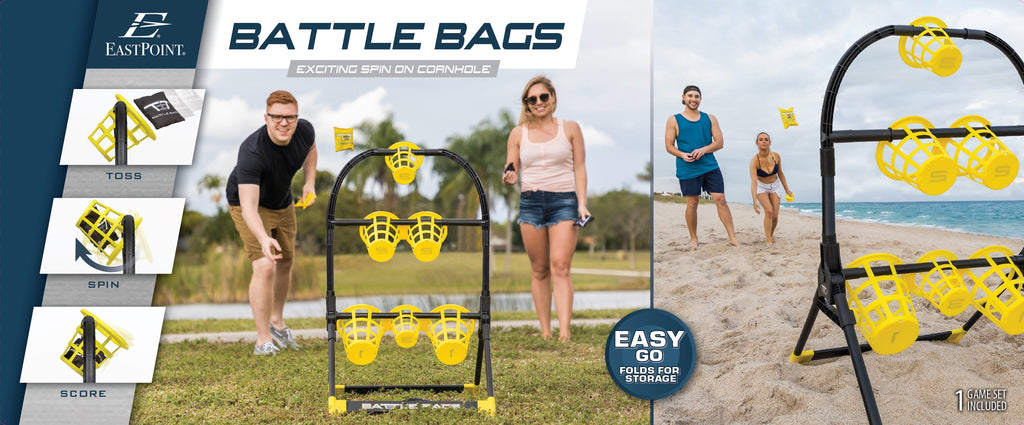 Battle Bags Outdoor Bean Bag Toss Game Set by EastPoint Sports - Cornhole Tossing Game