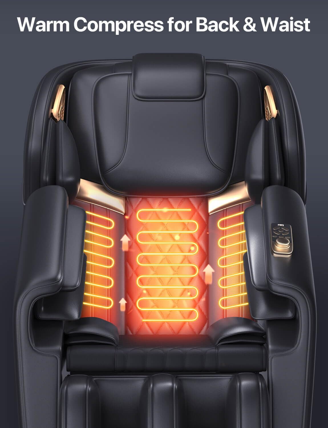 ALLJOY Massage Chair, Full Body Zero Gravity Recliner with Heating, Bluetooth Speaker, Touch Screen, Foot Rollers（Black）