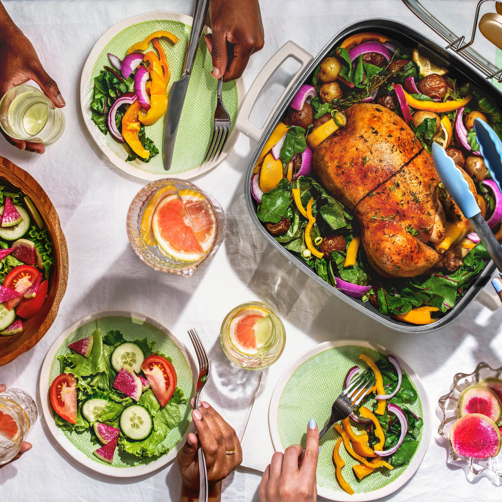 Beautiful 5 in 1 Electric Skillet - Expandable up to 7 Qt with Glass Lid, White Icing by Drew Barrymore