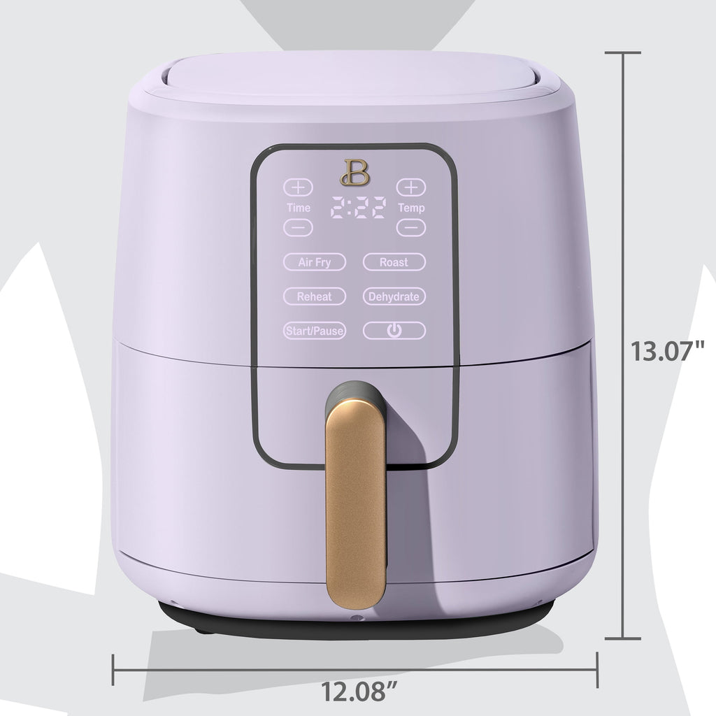 Beautiful 6 Qt Air Fryer with TurboCrisp Technology and Touch-Activated Display, White Icing by Drew Barrymore