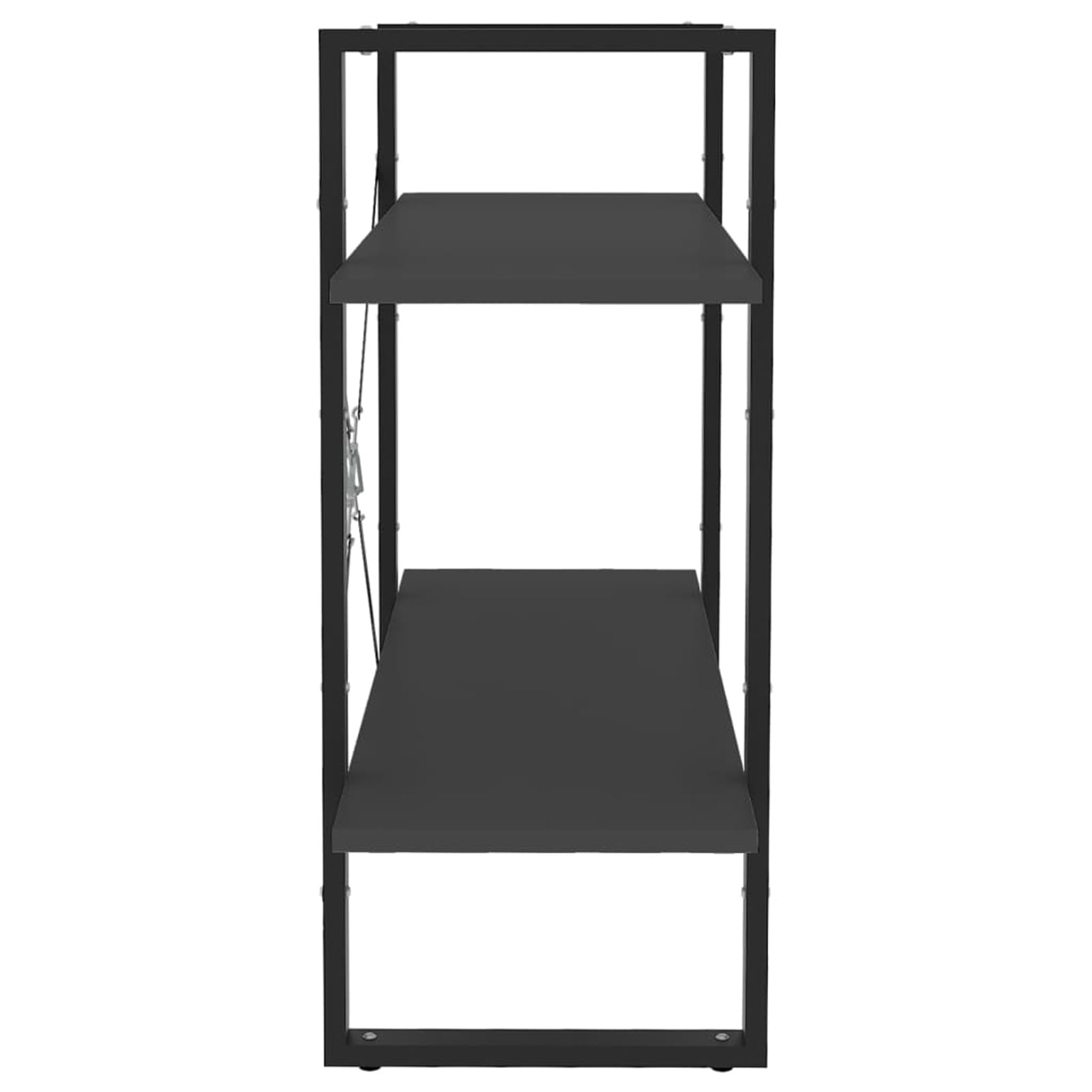 Aibecy 2-Tier Book Cabinet Gray 31.5"x11.8"x27.6" Engineered Wood