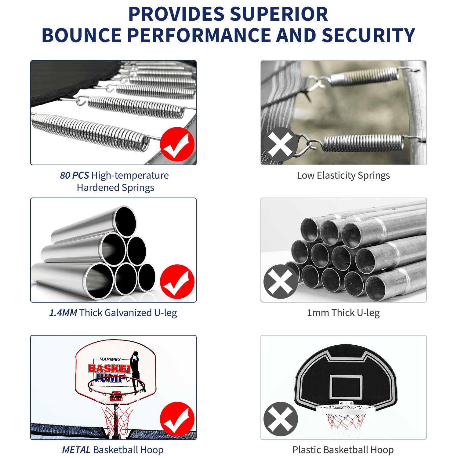 14FT Trampoline for Kids, Trampoline with Basketball Hoop&Safety Enclosure Net, 880LBS Capacity 4 Kids, Waterproof Mat and Ladder, Outdoor Backyard Trampoline