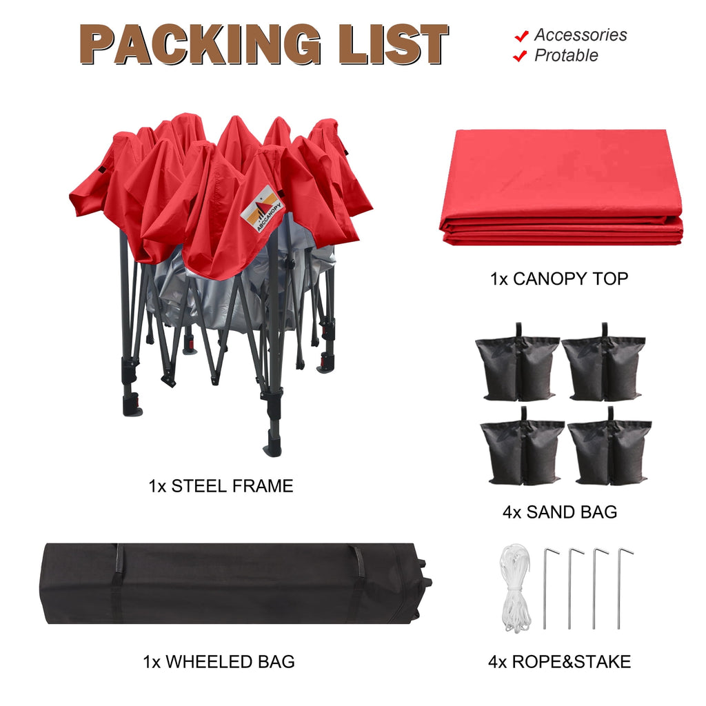 ABCCANOPY 10 ft x 10 ft Easy Pop up Outdoor Canopy Tent, White