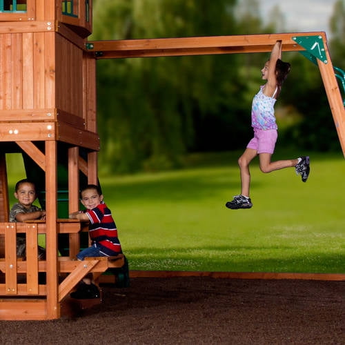 Backyard Discovery Skyfort II Wooden Cedar Swing Set