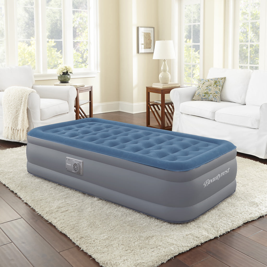 Beautyrest Extraordinaire 18" Queen Inflatable Blow up Air Bed Mattress with Built-in Pump