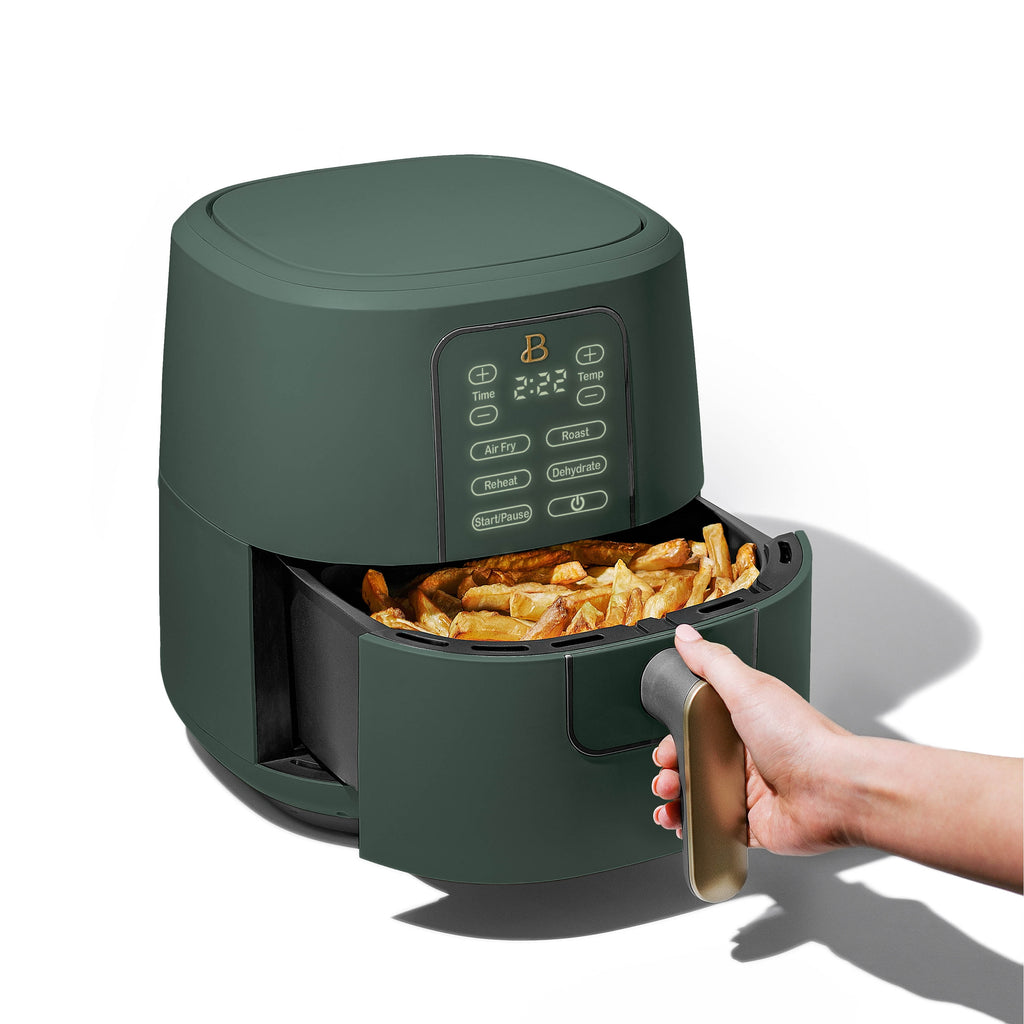 Beautiful 6 Qt Air Fryer with TurboCrisp Technology and Touch-Activated Display, White Icing by Drew Barrymore