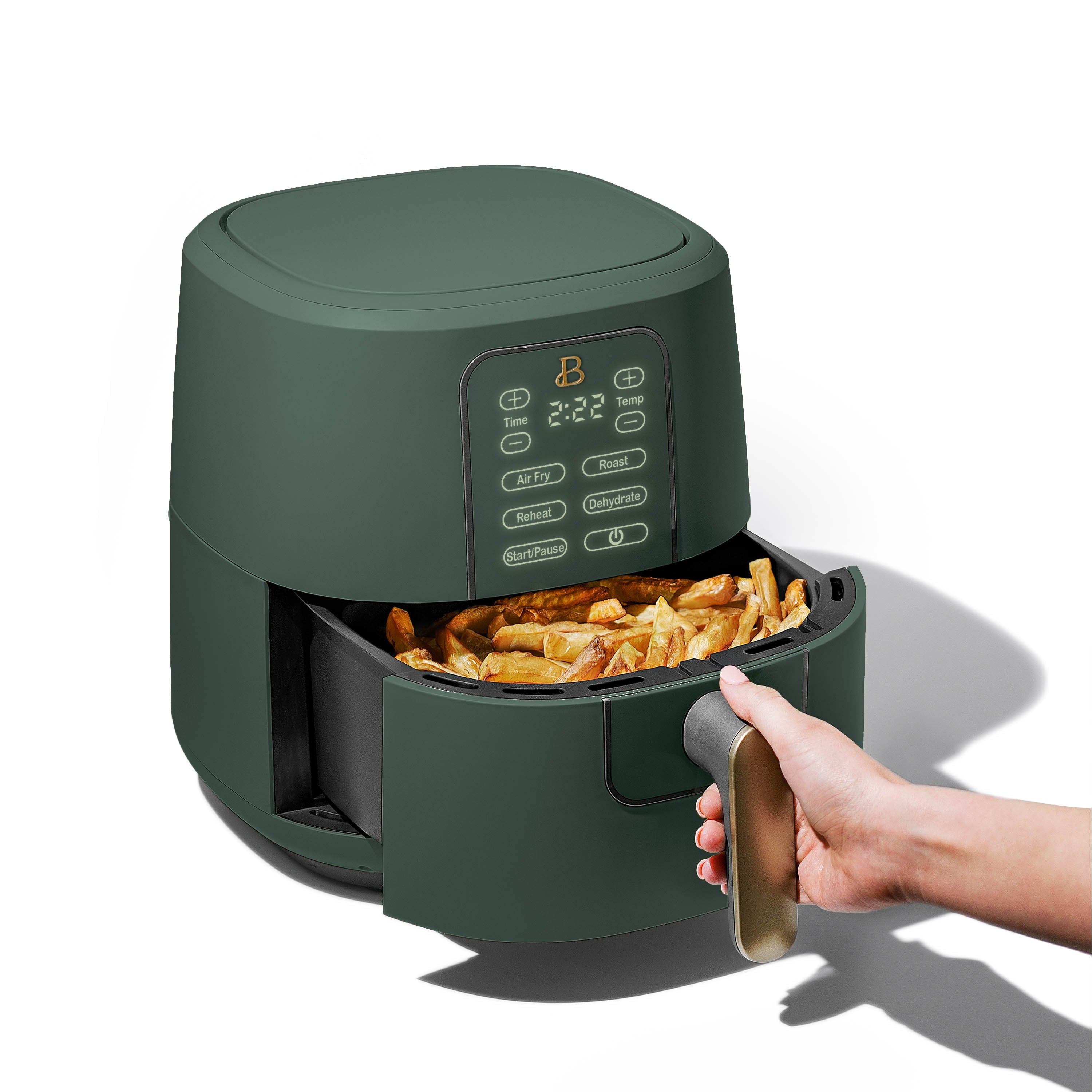 Beautiful 6 Qt Air Fryer with TurboCrisp Technology and Touch-Activated Display, White Icing by Drew Barrymore