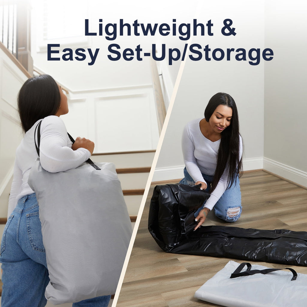 18 Inch High Air Mattress Queen with Built in Pump, Elevated Quick Inflation/Deflation Inflatable Beds, High Durability Blow Up Mattresses for Camping, Indoor Colchon, Guests Air Bed, Black