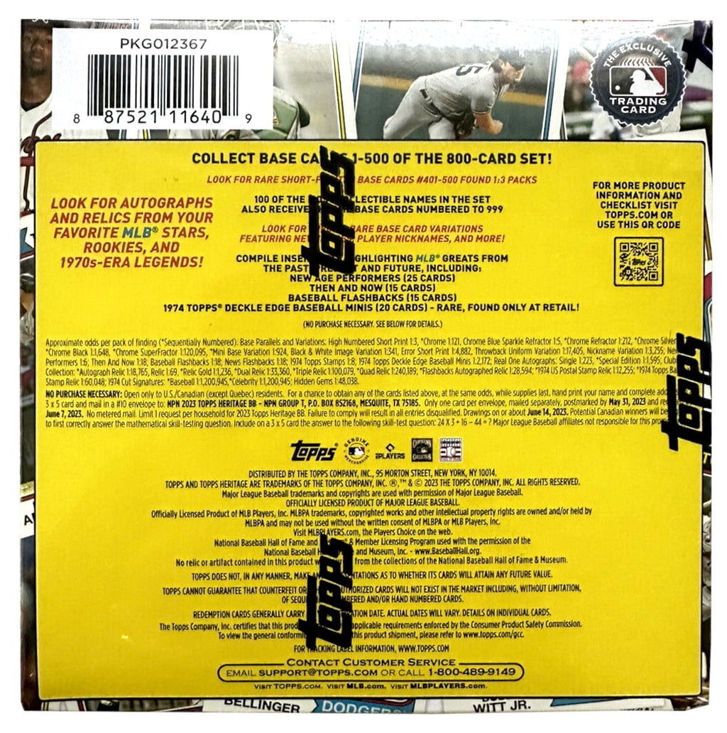 2023 Topps Heritage MLB Baseball Trading Cards Mega Box