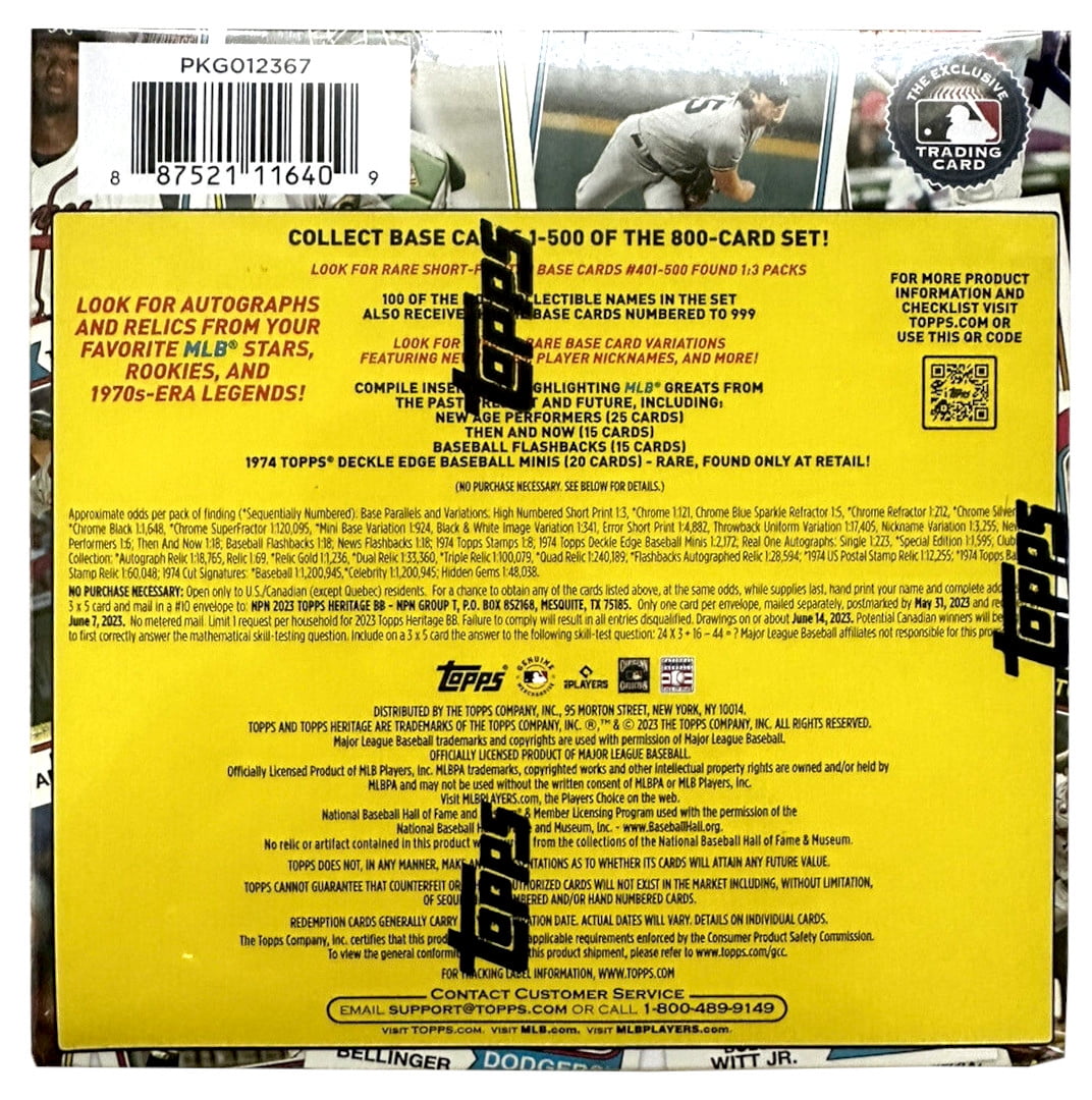 2023 Topps Heritage MLB Baseball Trading Cards Mega Box