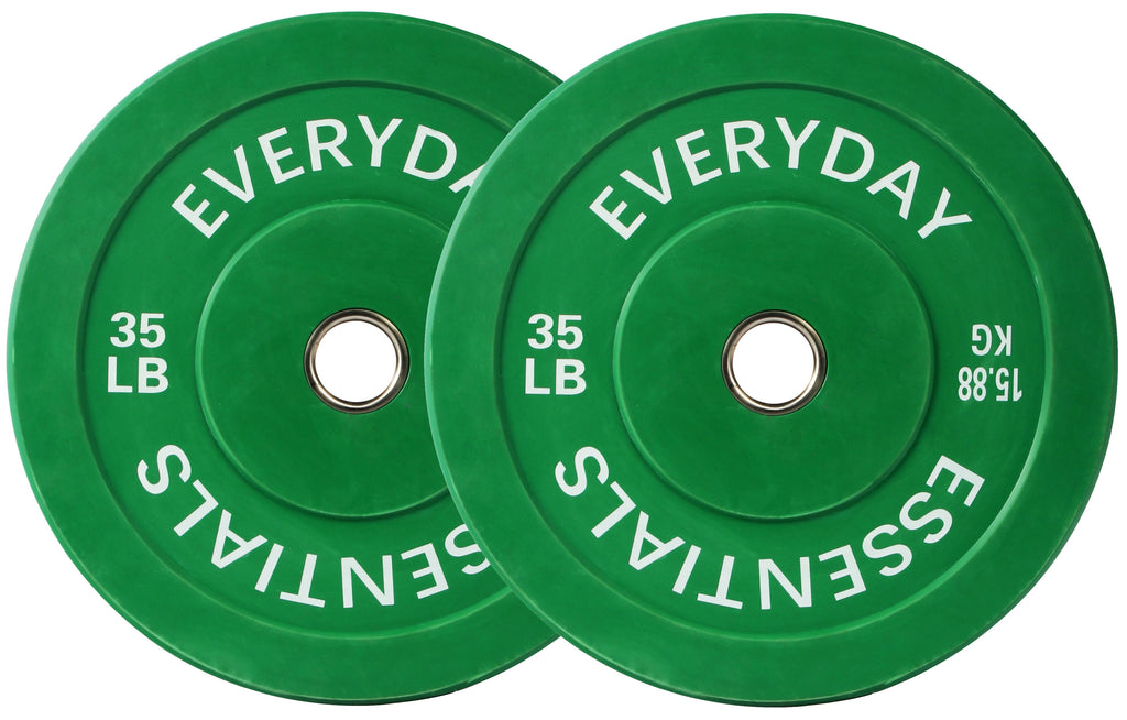 BalanceFrom Olympic Bumper Plate Weight Plate with Steel Hub, Color Coded, 260 lbs Set, Multiple Packages