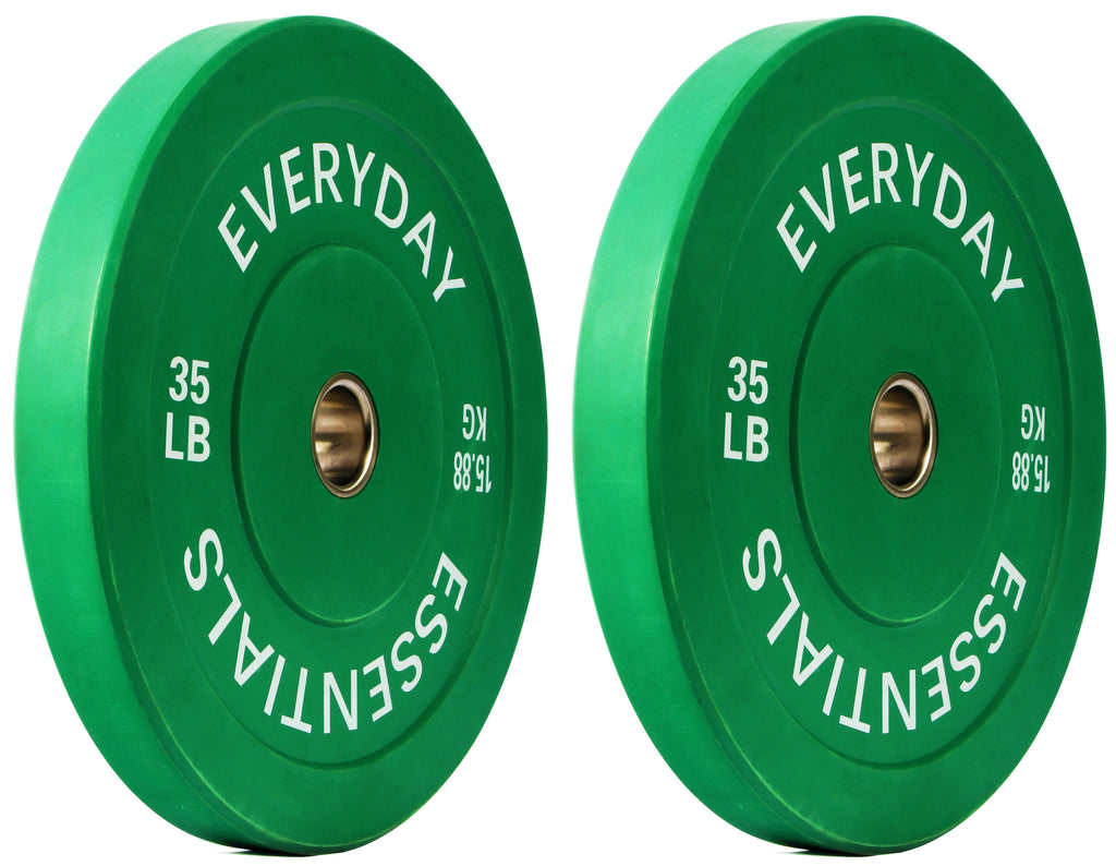BalanceFrom Olympic Bumper Plate Weight Plate with Steel Hub, Color Coded, 260 lbs Set, Multiple Packages