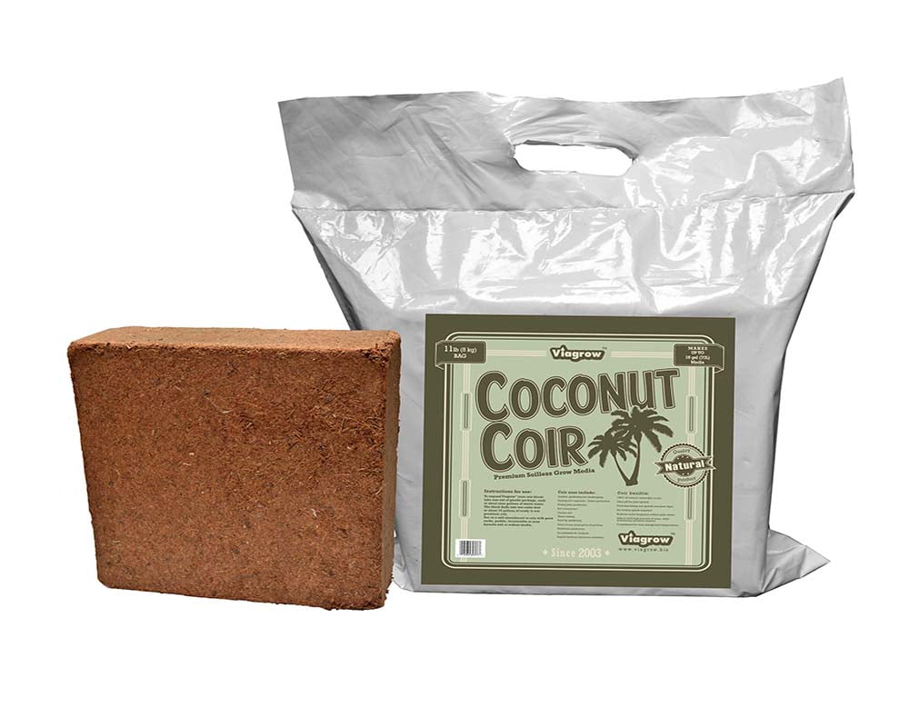 11 lb. Coconut Coir Block, Makes 18 Gallons of Soilless Grow Media