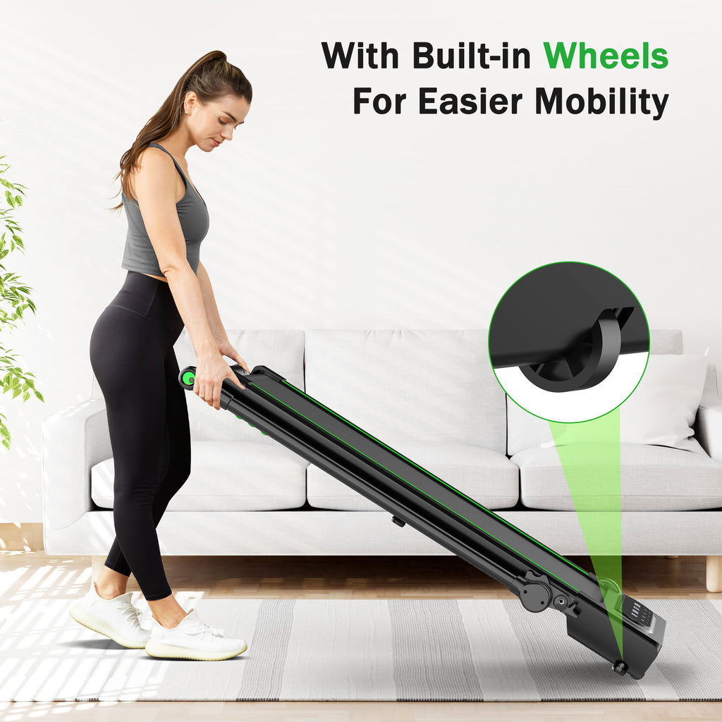 2 in 1 Walking Pad,Under Desk Treadmill for Home/Office, Neche Folding Treadmill 2.5HP with Remote,0.6-7.6mph