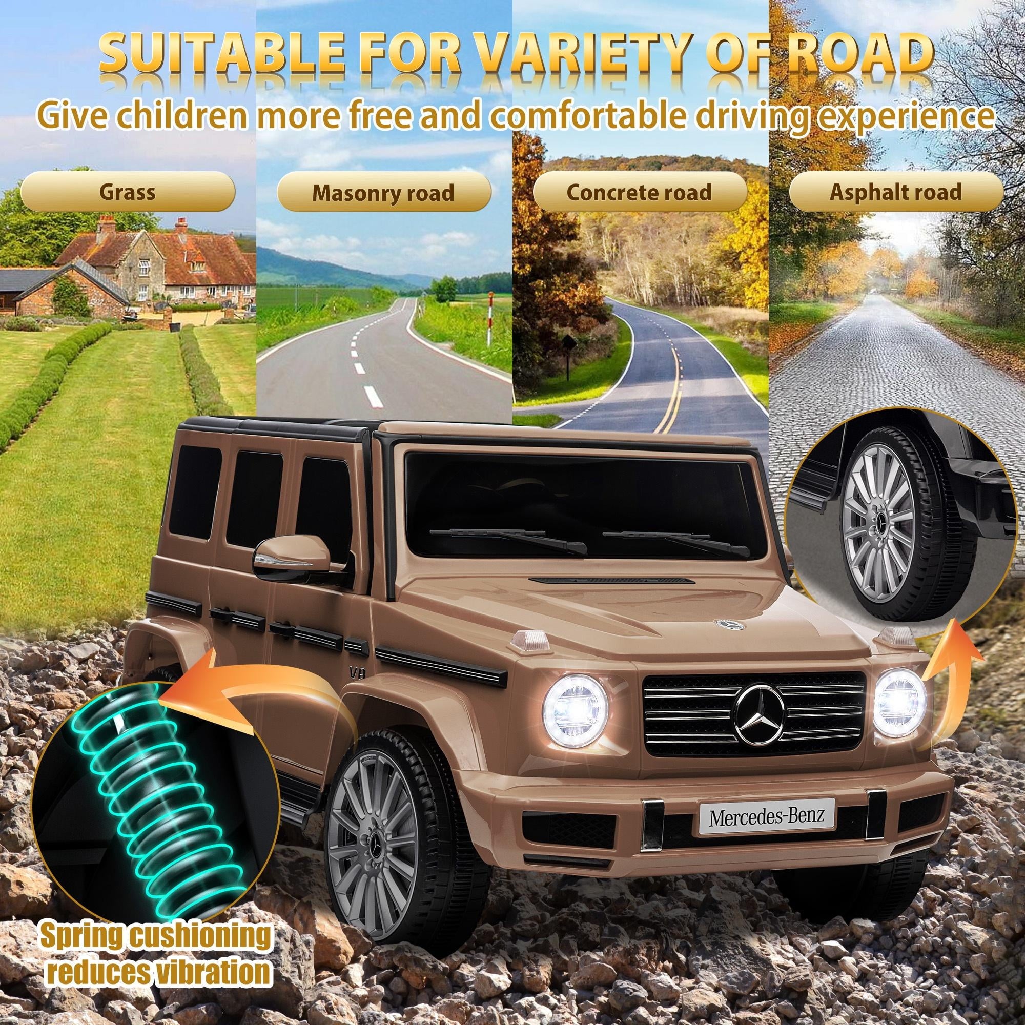 24V Ride on Car with Remote Control for Kids Mercedes Benz Ride on Car Toy for Boys and Girls 3-6 Years Old, Electric Vehicle, Bluetooth, LED Light, White