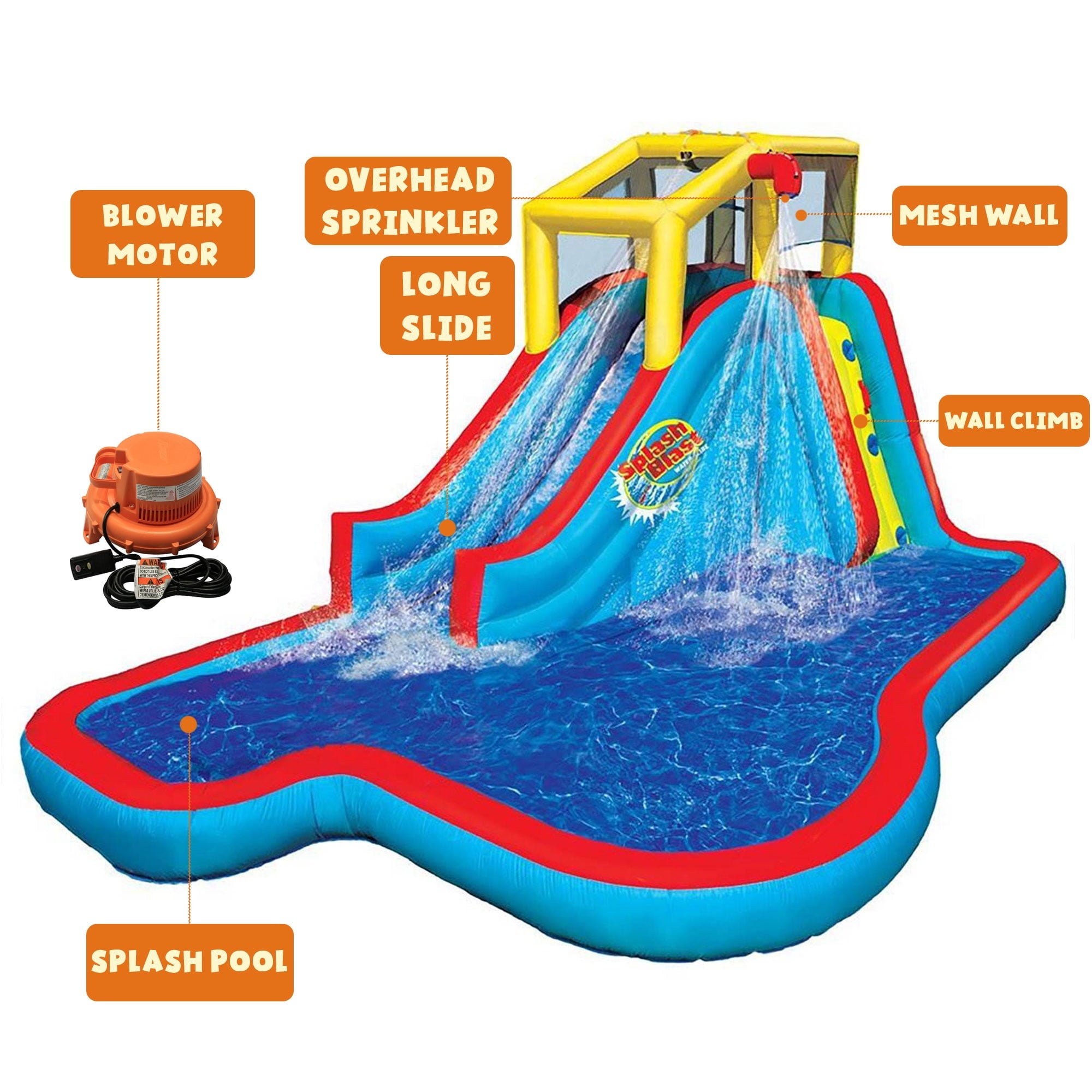 Banzai Slide N' Soak Inflatable Outdoor Kids Splash Pool Water Park