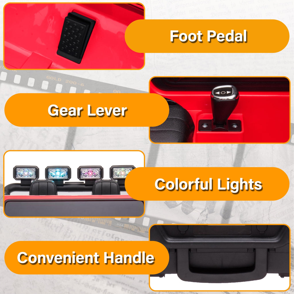 2 Seater 24V Ride on Car, Licensed Toyota Land Cruiser FJ40 Electric Truck with Remote Control, 4x80W Engine, Battery Powered Kid Car to Drive for Boy Girl, White