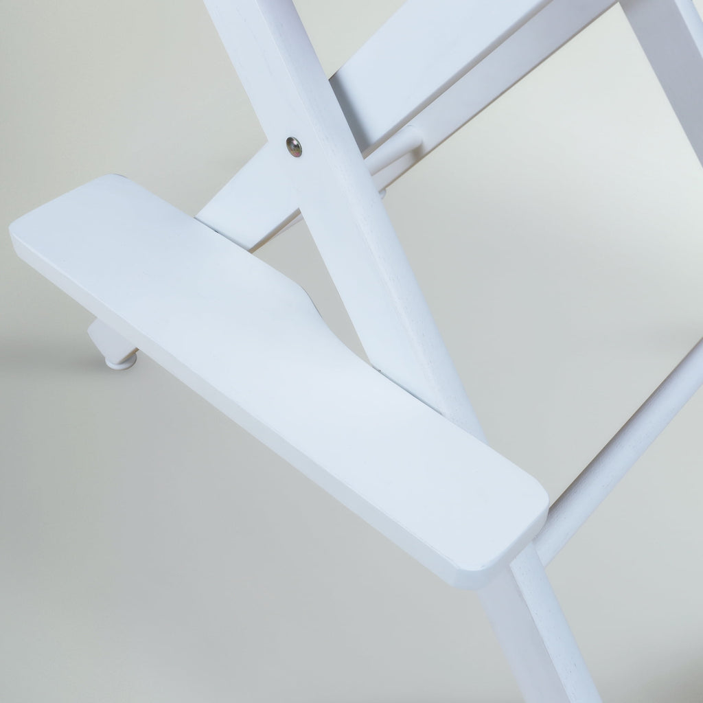 "24" Director's Chair White Frame-Purple Canvas"
